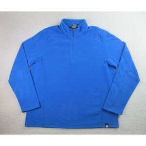 REI Co-Op Sweater Mens‎ XL Blue Long Sleeve 1/4 Zip Fleece Hiking Active Outdoor